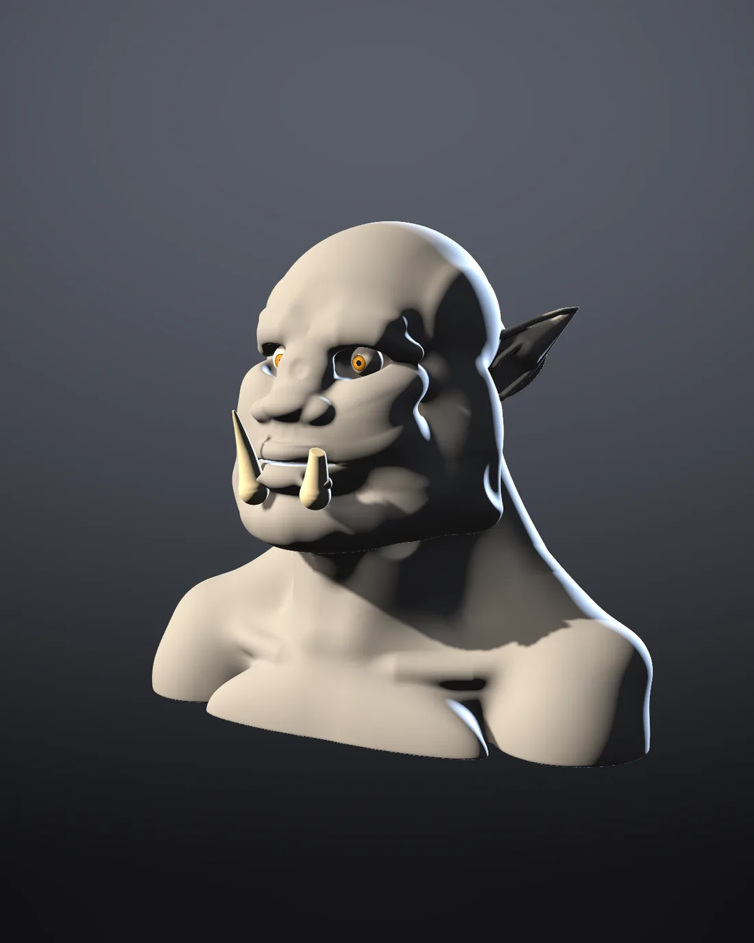 The orc bust at version 2: Primary forms